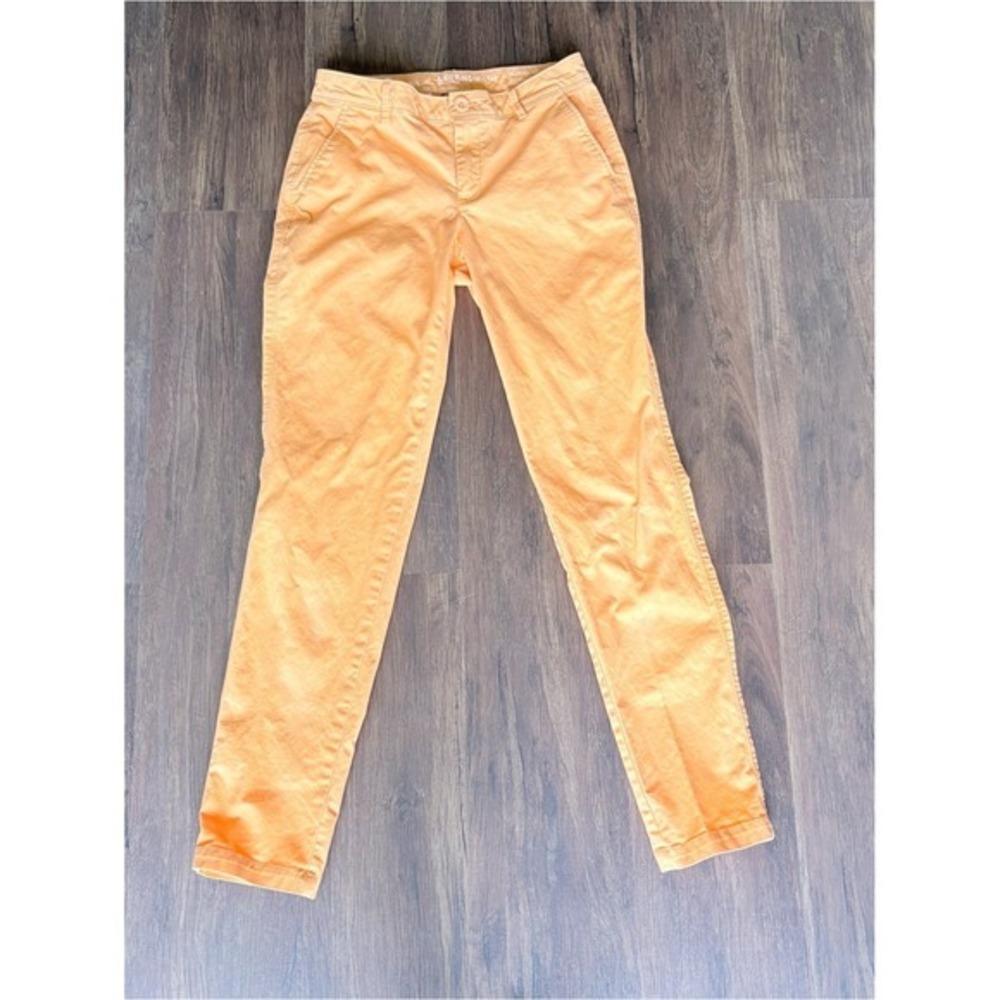 Eddie Bauer Orange Boyfriend Midrise Slim Chino Slacks Trousers Pants 0